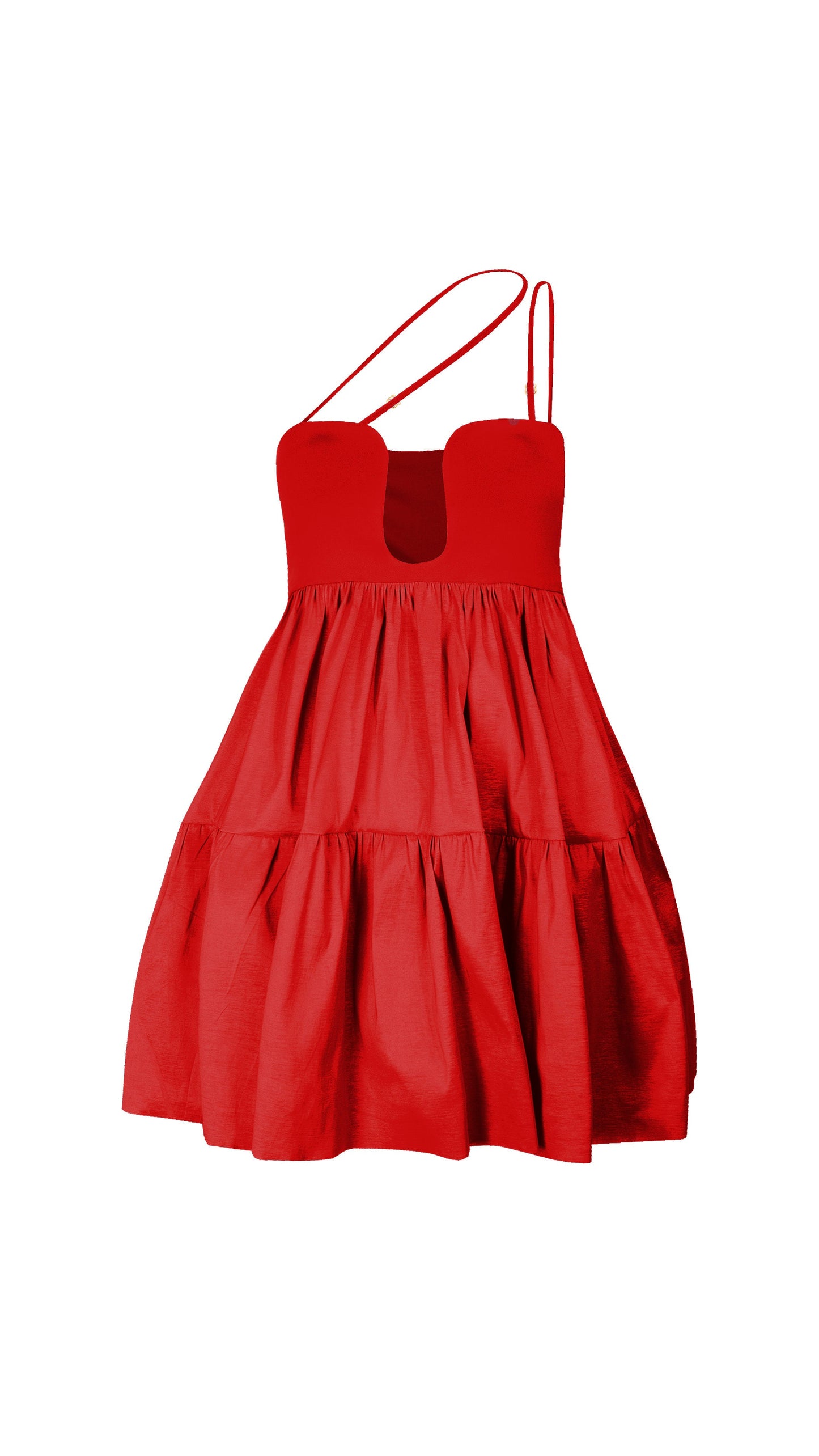Tulipán dress short red