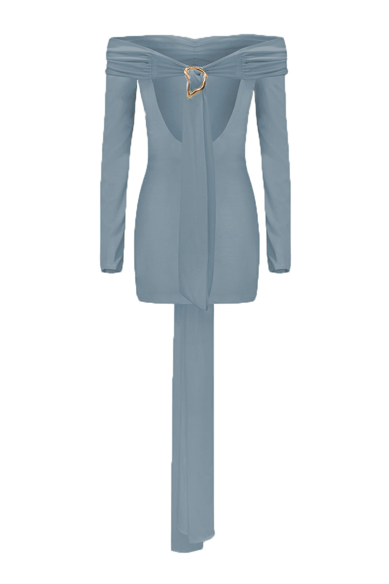 Perla Dress Platinum blue