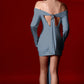 Perla Dress Platinum blue