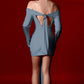 Perla Dress Platinum Blue