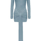 Perla Dress Platinum blue
